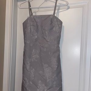 Grey/Blue Floral Mini Dress